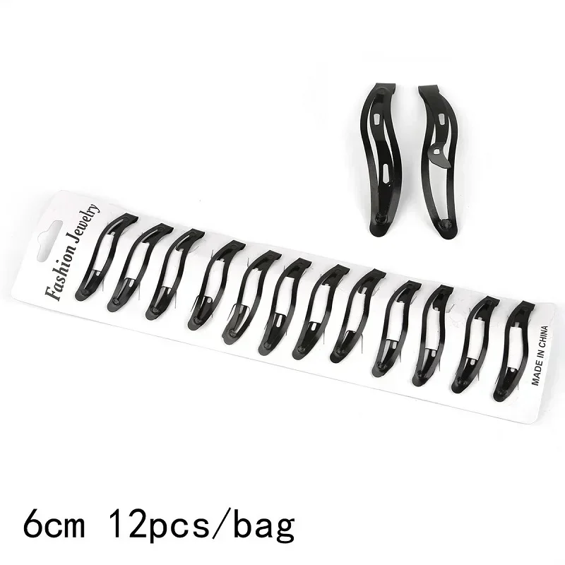 Black Sample 12pcs/set Metal Hair Barrettes Hairpins BB Headbands hair clips for girls Womens Hairgrips Hair Styling Accessories