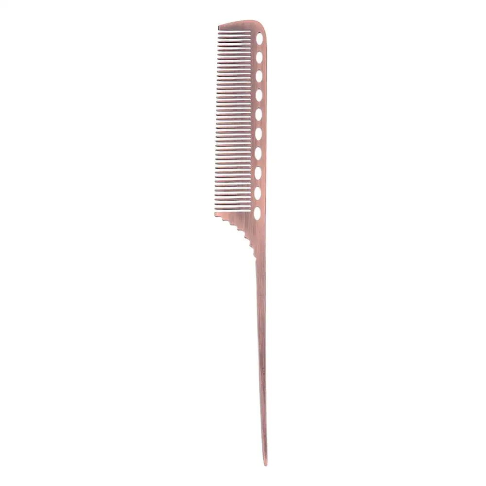 1/2pcs Metal Hair Comb Professional Salon Hairdresser Hair Cutting Combs Brush Hair Styling Tools Metal Steel Comb Rose Gold