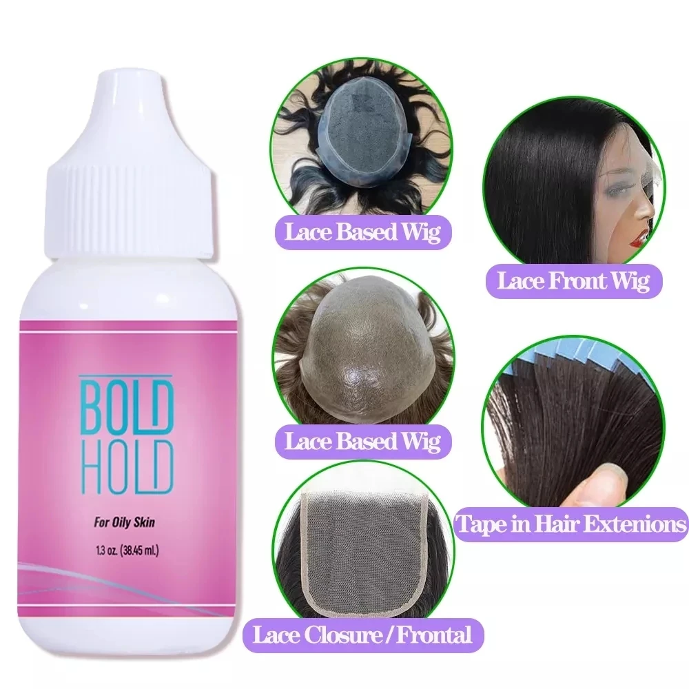 Wig Glue Waterproof Extra Hold Front Lace Wig Glue Strong Hold Lace Glue Wig Accessories Lace Tint Mousse Hair Wax Stick 4PCS