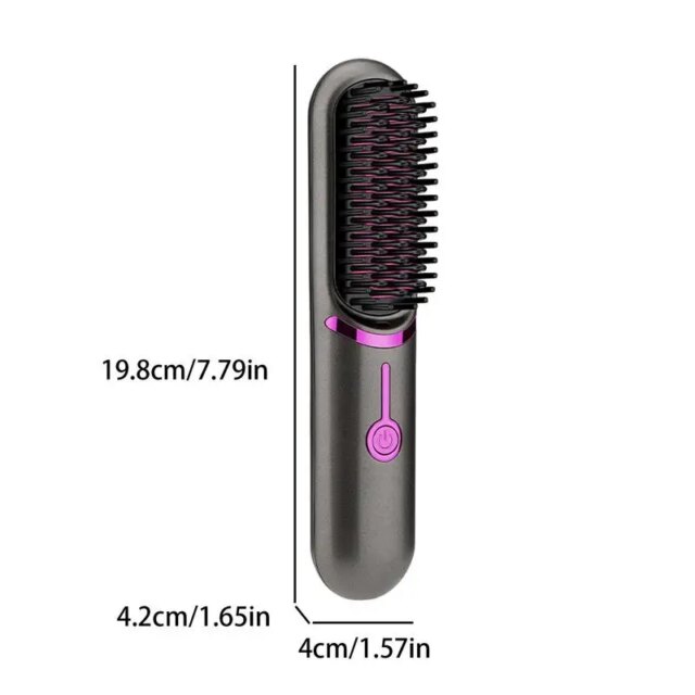 Hair Straightener Brush Fast Heating Cordless Curling Comb For Travel Portable Anti-Frizz Styling Straightener For Salon Home - Image 6