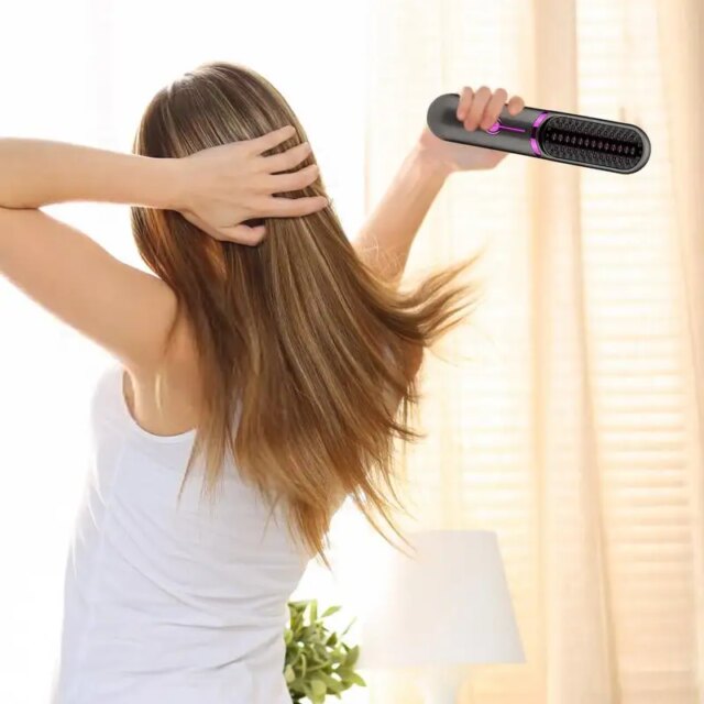 Hair Straightener Brush Fast Heating Cordless Curling Comb For Travel Portable Anti-Frizz Styling Straightener For Salon Home - Image 5