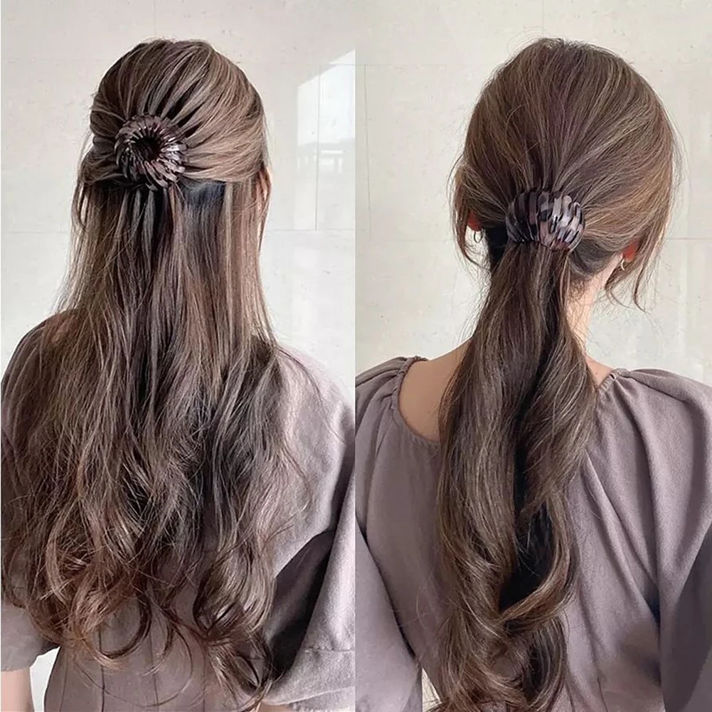 New Fashion Women Bun Hair Claw Horsetail Buckle Hair Clip Bird Nest Expanding Hair Accessories Female Ponytail Hair Accessories