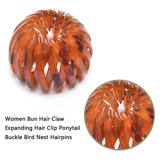 New Fashion Women Bun Hair Claw Horsetail Buckle Hair Clip Bird Nest Expanding Hair Accessories Female Ponytail Hair Accessories - Image 4