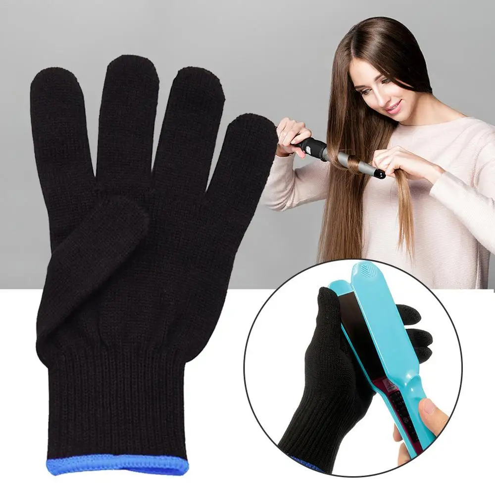 1 Pair Professional Heat Resistant Glove Hair Styling Tool For Curling Straight Flat Iron Heat Glove For Curling Iron