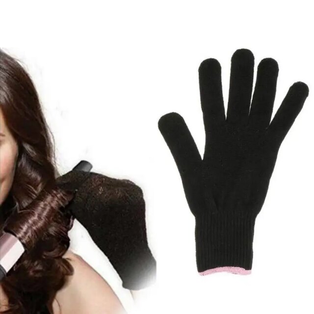1 Pair Professional Heat Resistant Glove Hair Styling Tool For Curling Straight Flat Iron Heat Glove For Curling Iron - Image 5