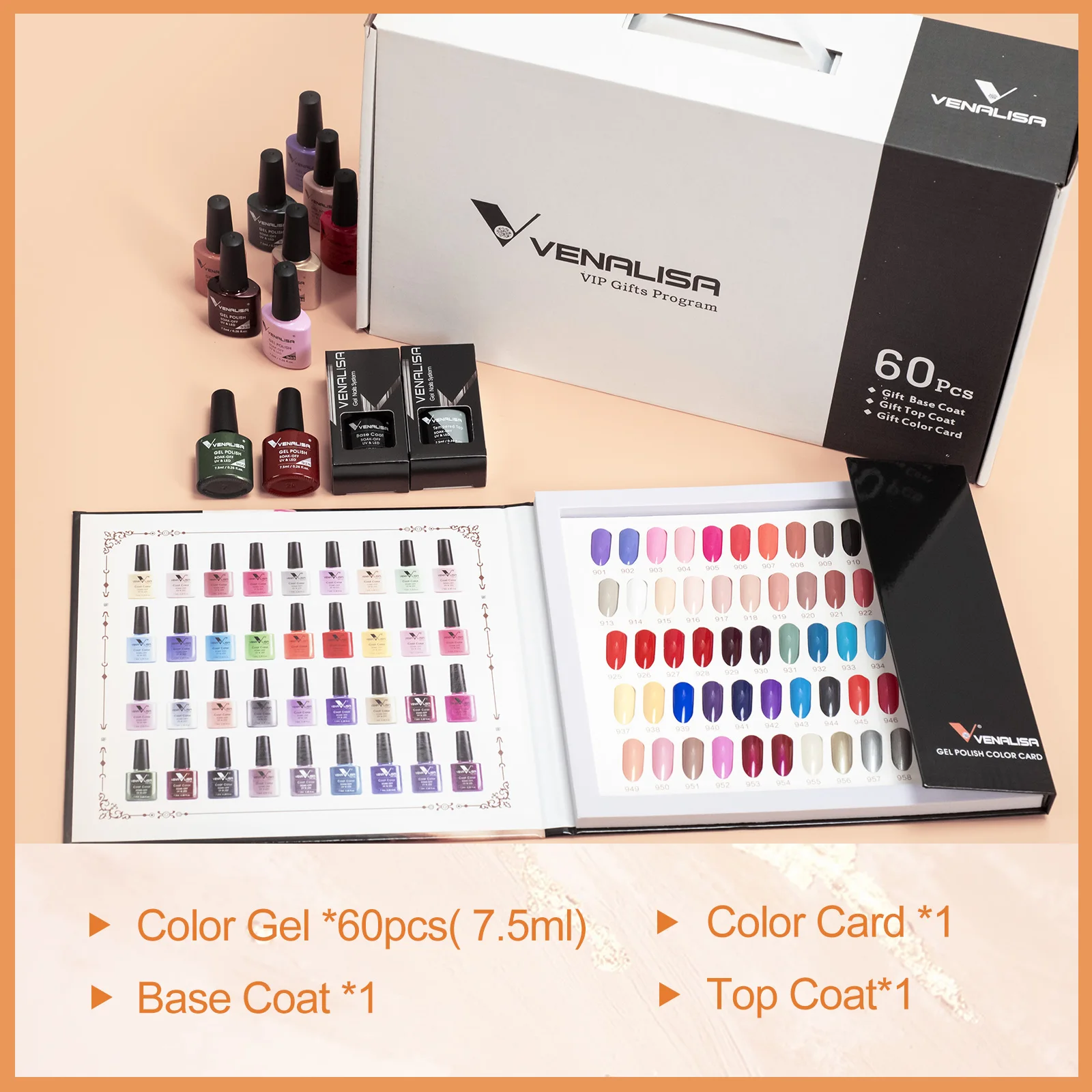 Venalisa New Color VIP Gel Nail Polish Kit Enamel Vernish Color Gel Polish for Nail Art Design Whole Set Nail Gel Learner Kit