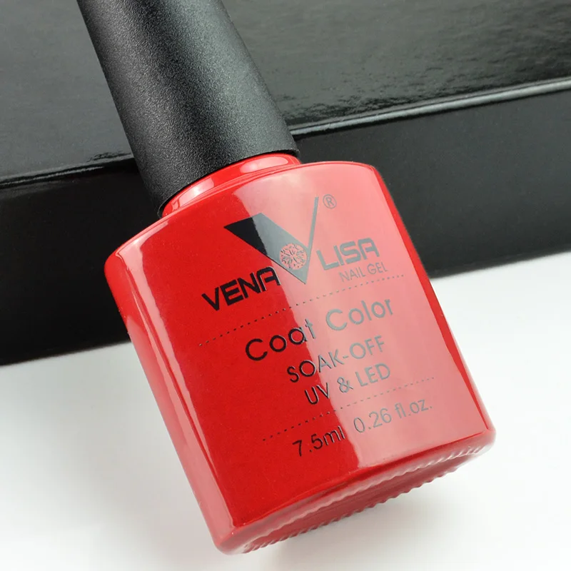 Venalisa VIP Kit Great Coverage Soak Off UV LED Nail Gel Polish Set Base Long Wear Top Coat Color Palette 60 Colors 7.5ml