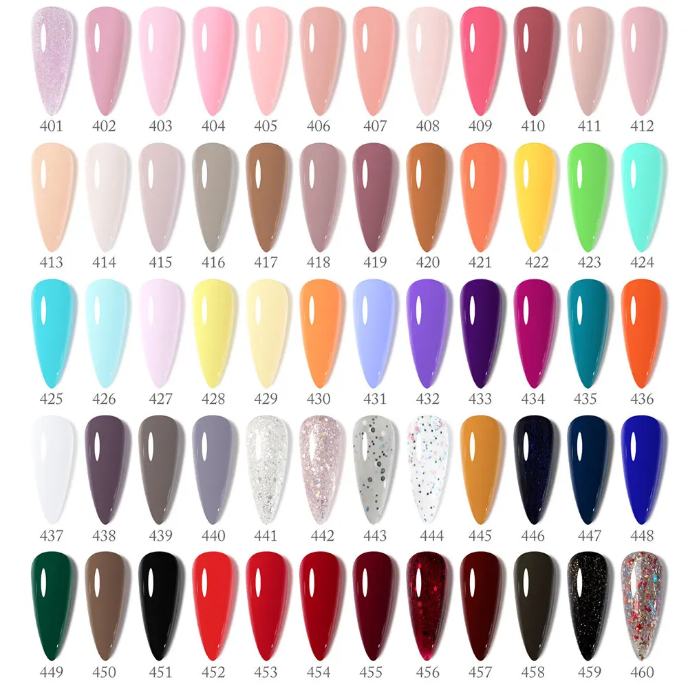 Venalisa VIP Kit Great Coverage Soak Off UV LED Nail Gel Polish Set Base Long Wear Top Coat Color Palette 60 Colors 7.5ml