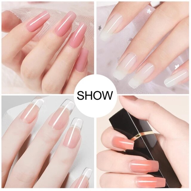 Gel Nail Polish Set Poly Nail Gel Kit With Nail Lamp Semi Permanent Gel Varnish Set Professional Nail Art Tools Kit Manicure Set - Image 6