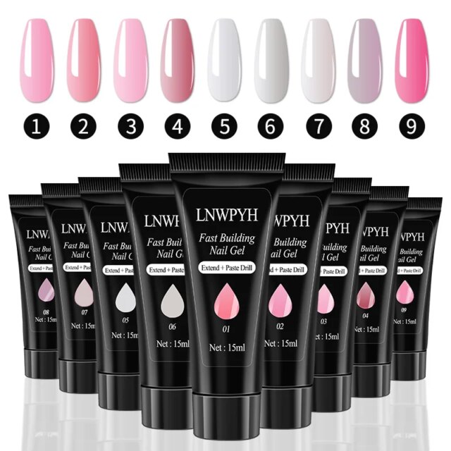 Gel Nail Polish Set Poly Nail Gel Kit With Nail Lamp Semi Permanent Gel Varnish Set Professional Nail Art Tools Kit Manicure Set - Image 4