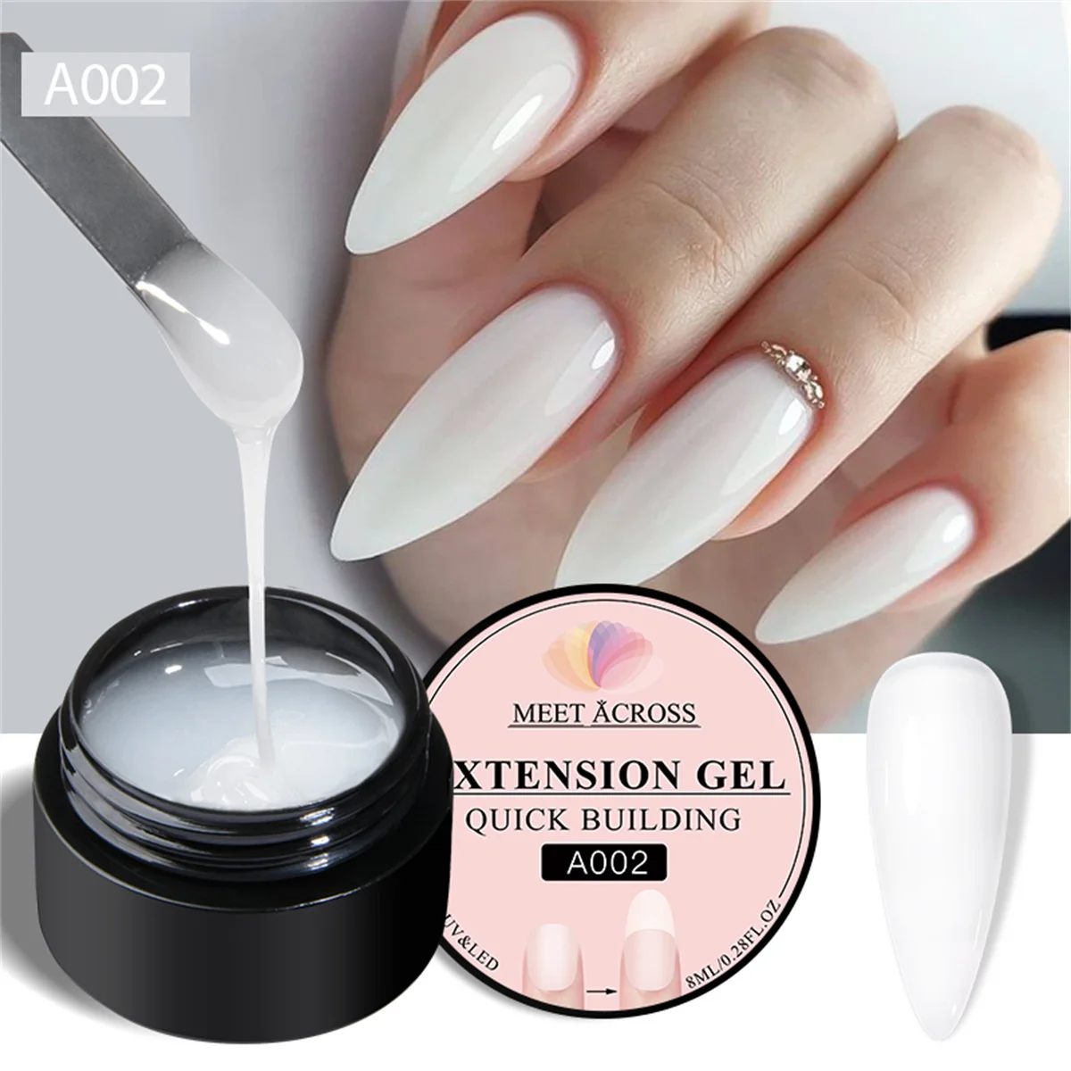 6pcs Gel Extension Nail Kit Quick Building Nail Extension Gel Polish Set 8ml Nude Pink UV Construction Gel For Nail Extensions