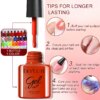 LILYCUTE 20/10Pcs/Set Autumn Red Brown Gel Nail Polish Kit Colorful Long Lasting For Home ProfessionalManicure Nails Art Varnish - Image 5