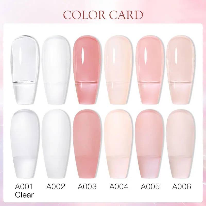 MEET ACROSS 3Pcs/Set Quick Extension Nail Gel Nail Polish Vernis Clear Milk White Nude Semi Permanent Nail Art Gel Kits Manicure