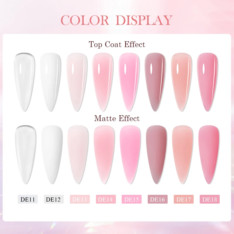 Mtssii 20ml Extension Nail Gel Set Full Manicure Kit Nude Pnk White Quick Extension Nails Building Fingertips Tools Set