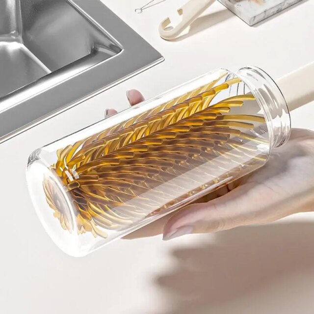 Baby Bottle Cleaning Set Bottle Brushes Bottle Scrubber Straw Brush 6 In 1 Bottle Cleaning Set Detail Brush Nipple Brush With Dr - Image 3