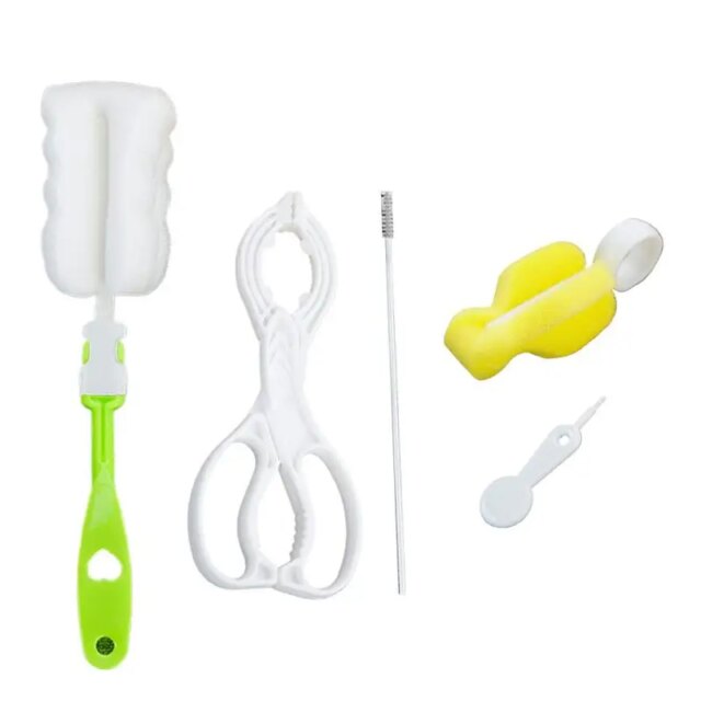 Baby Bottle Brush Set With Infant Nipple Straw Brush For Bottles Cups Vacuum Flask