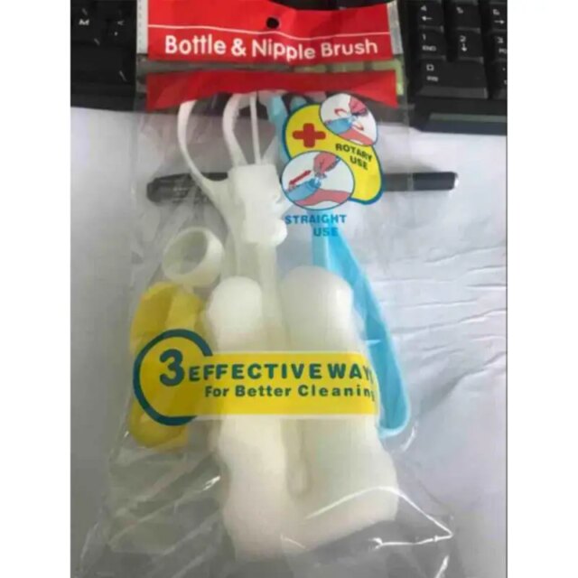 Baby Bottle Brush Set With Infant Nipple Straw Brush For Bottles Cups Vacuum Flask - Image 4