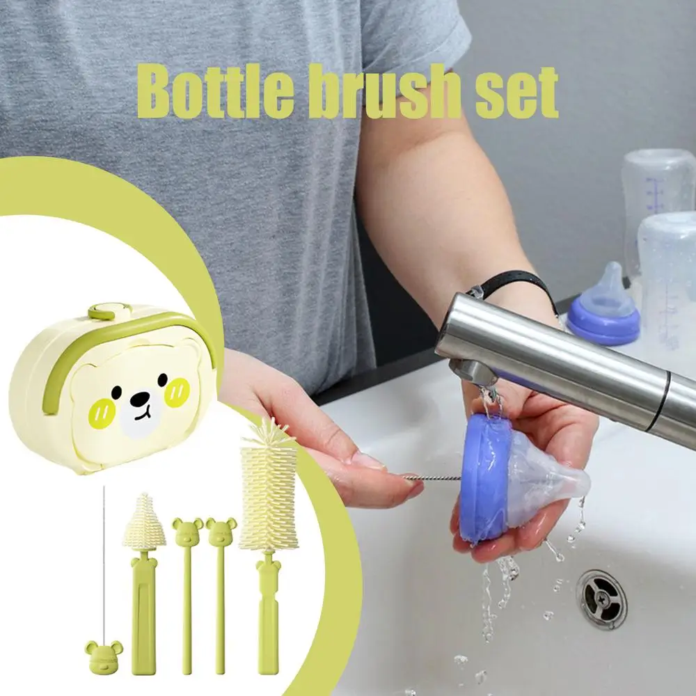 Baby Bottle Cleaning Brush Cleaning Brush Bottle Brushes Straw Brush Nipple Brush Bottle Brush Set Portable Bottle Cleaning Set