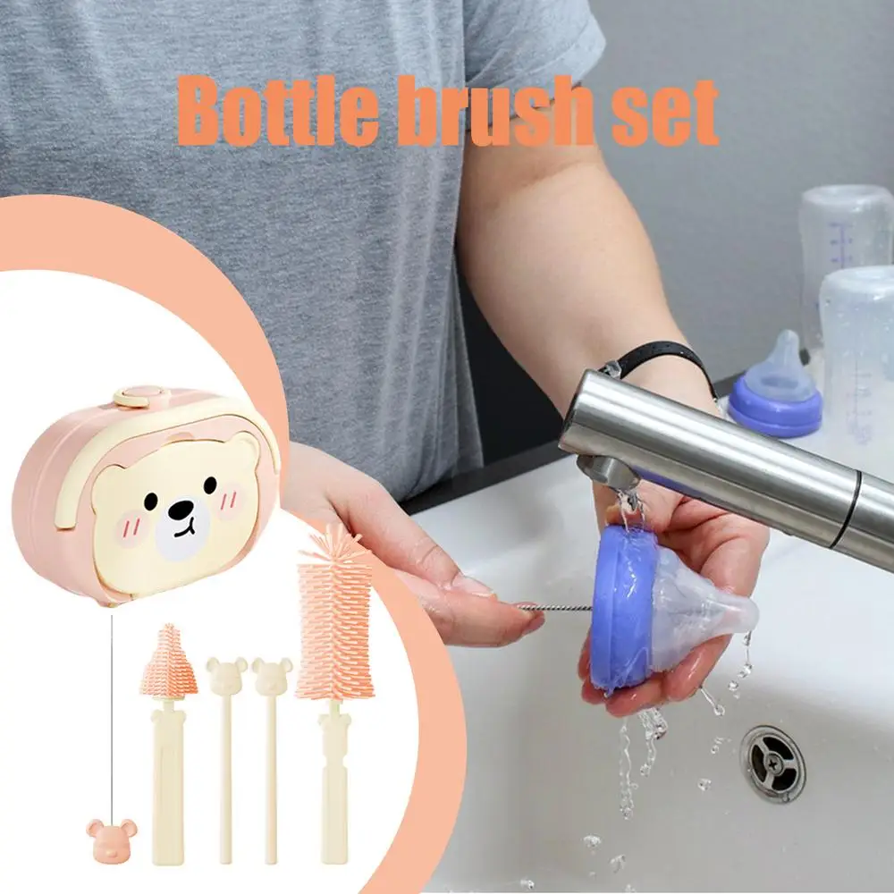 Baby Bottle Cleaning Brush Cleaning Brush Bottle Brushes Straw Brush Nipple Brush Bottle Brush Set Portable Bottle Cleaning Set