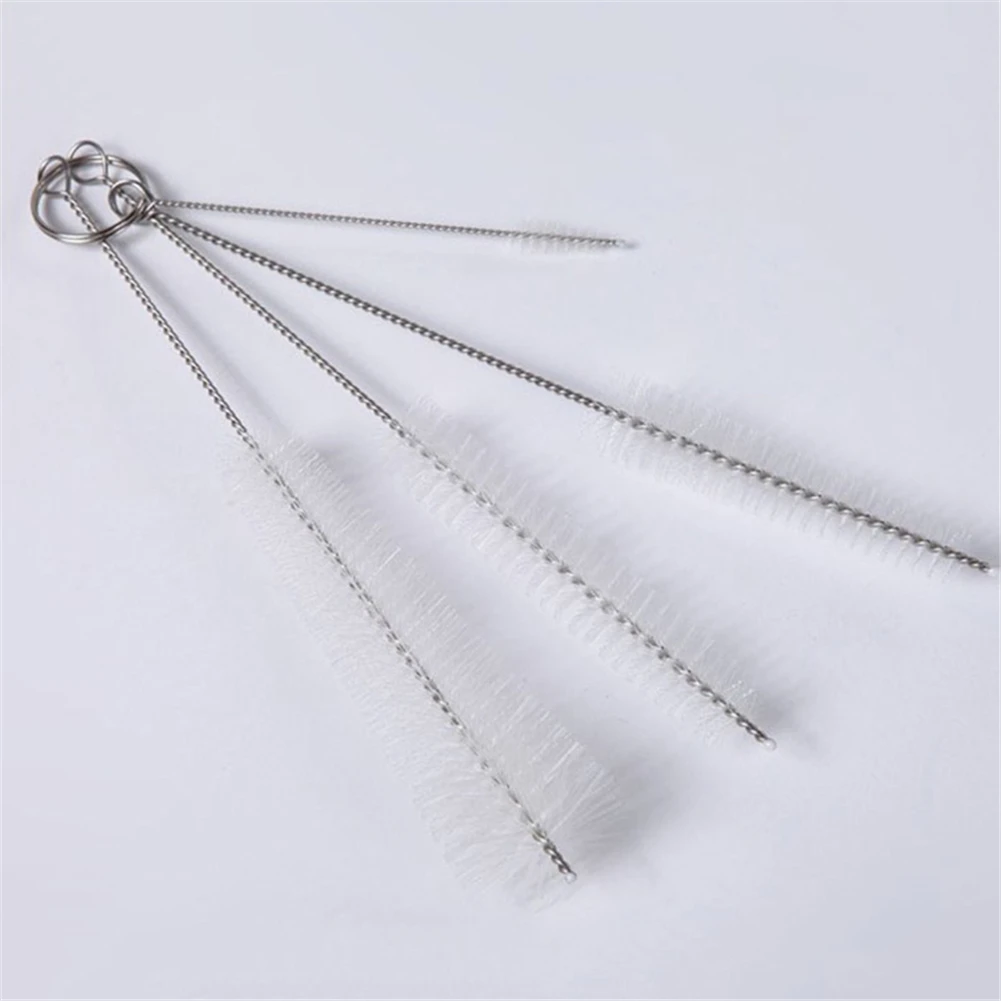 4pcs/set Nylon Kettle Bottle Cup Brush Set Baby Bottle Nipple Brushs Cleaning Cup Brush Kit