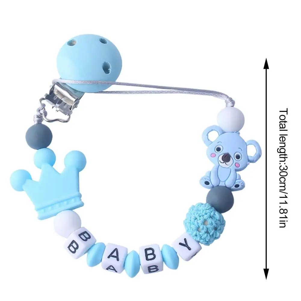 Baby Anti-drop Pacifier Clip Chain Silicone Beads Gifts Dummy Nipples Holder Clips Teethers Toys Anti-lost Babies Accessories