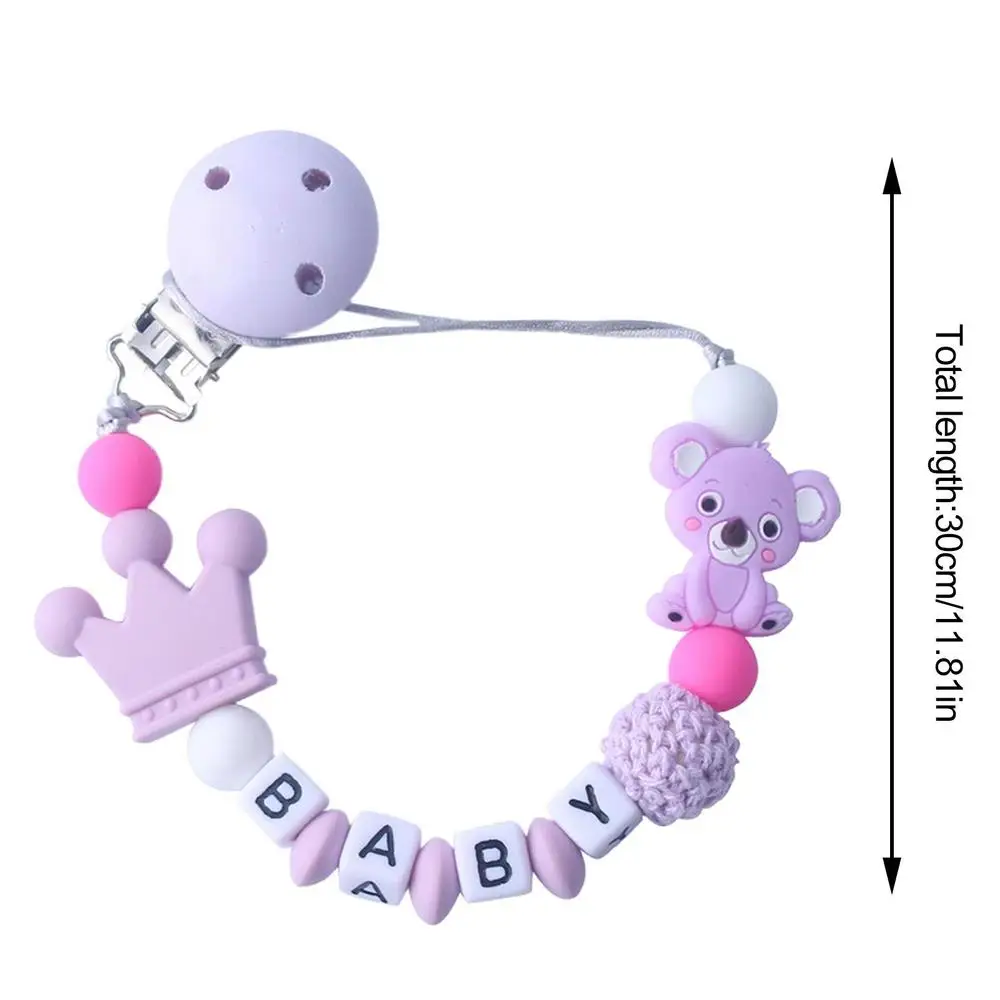 Baby Anti-drop Pacifier Clip Chain Silicone Beads Gifts Dummy Nipples Holder Clips Teethers Toys Anti-lost Babies Accessories