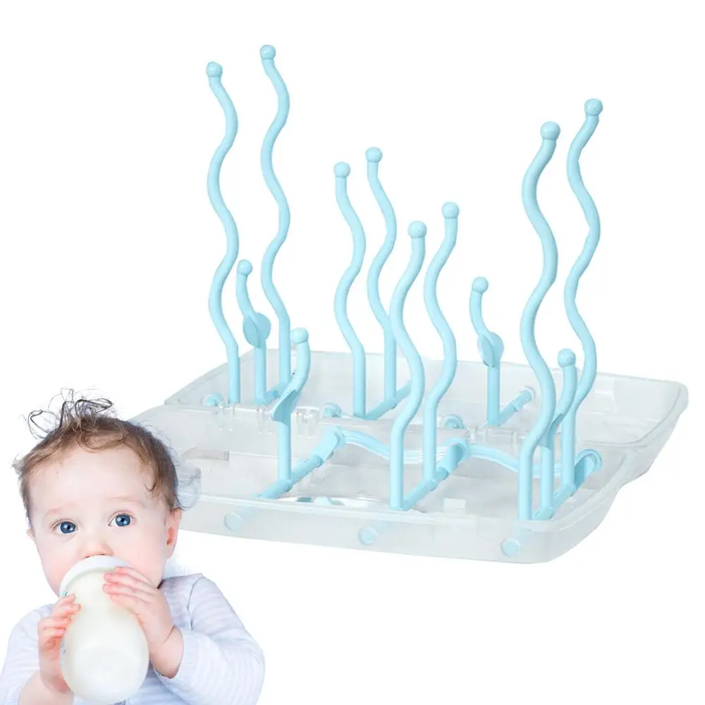 Tree shape Drying Rack Storage Nipple Shelf Baby Pacifier Feeding Cup Holder Baby Bottle Cleaning Dryer Double Sided Portable