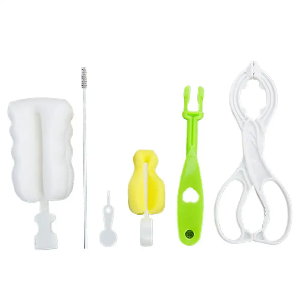 Baby Bottle Brush Set With Infant Nipple Straw Brush For Bottles Cups Vacuum Flask