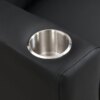 Children's Recliner Black Pvc, Modern Comfortable Living Room Armchair, Multi-functional Sofa With Cup Holder - Image 4