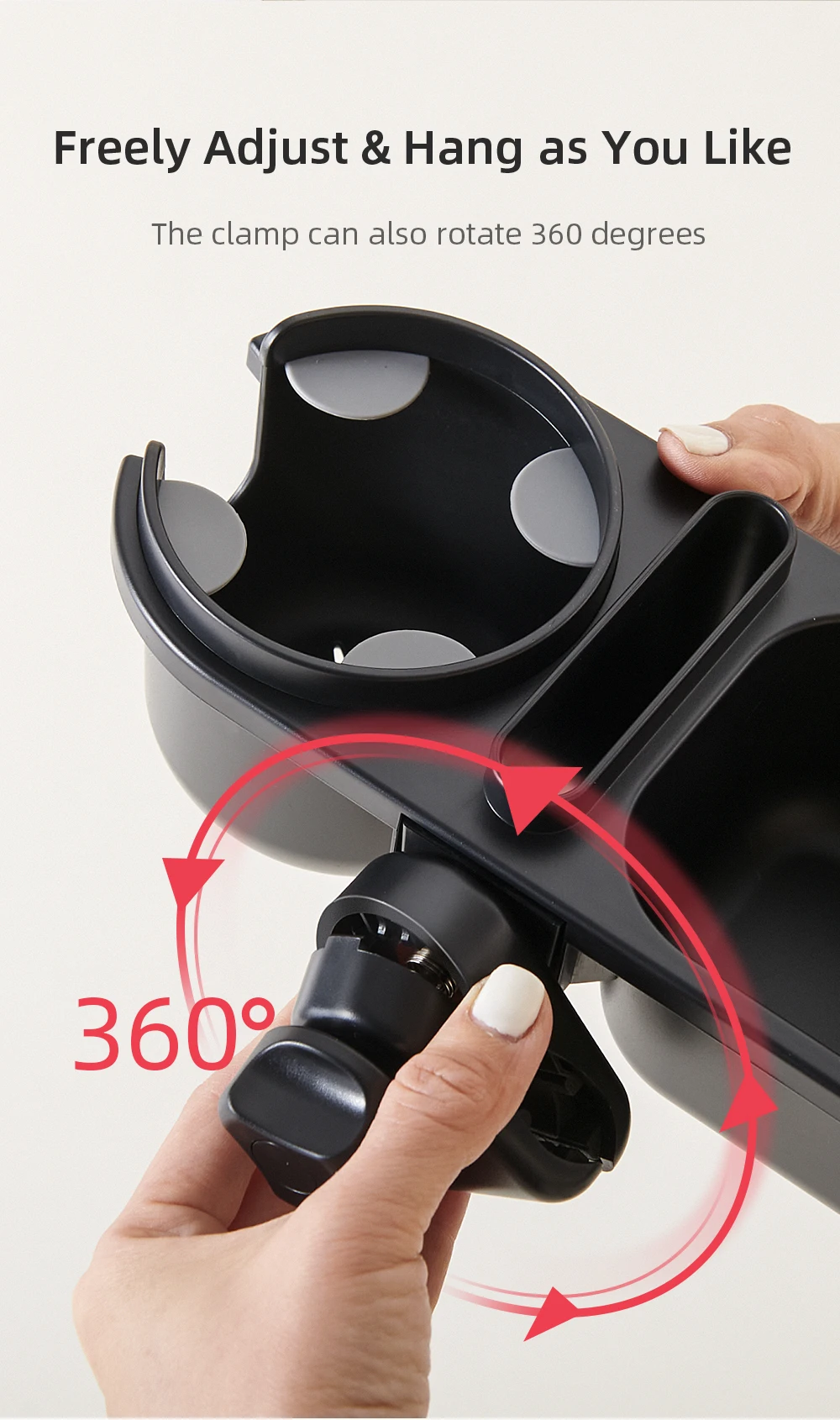 Sunveno 3in1 Multifunctional Baby Stroller Cup Holder with Phone/Snack Holder Universal Bottle Holder Stroller Accessories