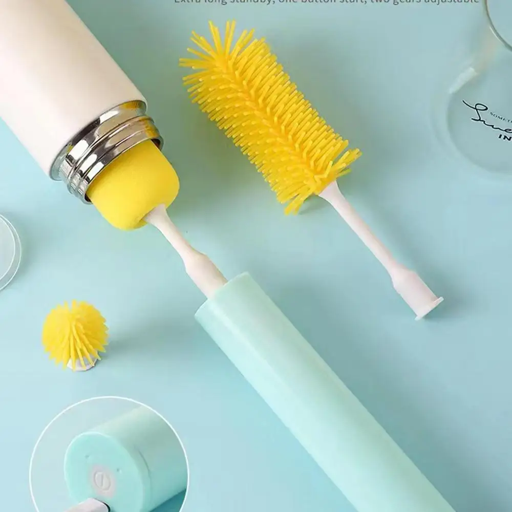 Electronic Bottle Brush Cleaner Small Bottle Brush Smart Cup Cleaning Brush Strong Power Detachable Design One-Button Start For