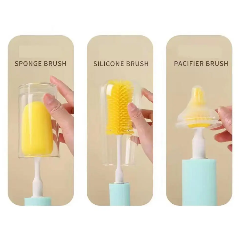 Electronic Bottle Brush Cleaner Small Bottle Brush Smart Cup Cleaning Brush Strong Power Detachable Design One-Button Start For