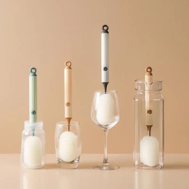Long Handle Bottle Brush Cup Washing Brush Bottle Soft Brush Sponge Cup Brush For Efficient Cleaning Long Handle Brush For Deep - Image 2