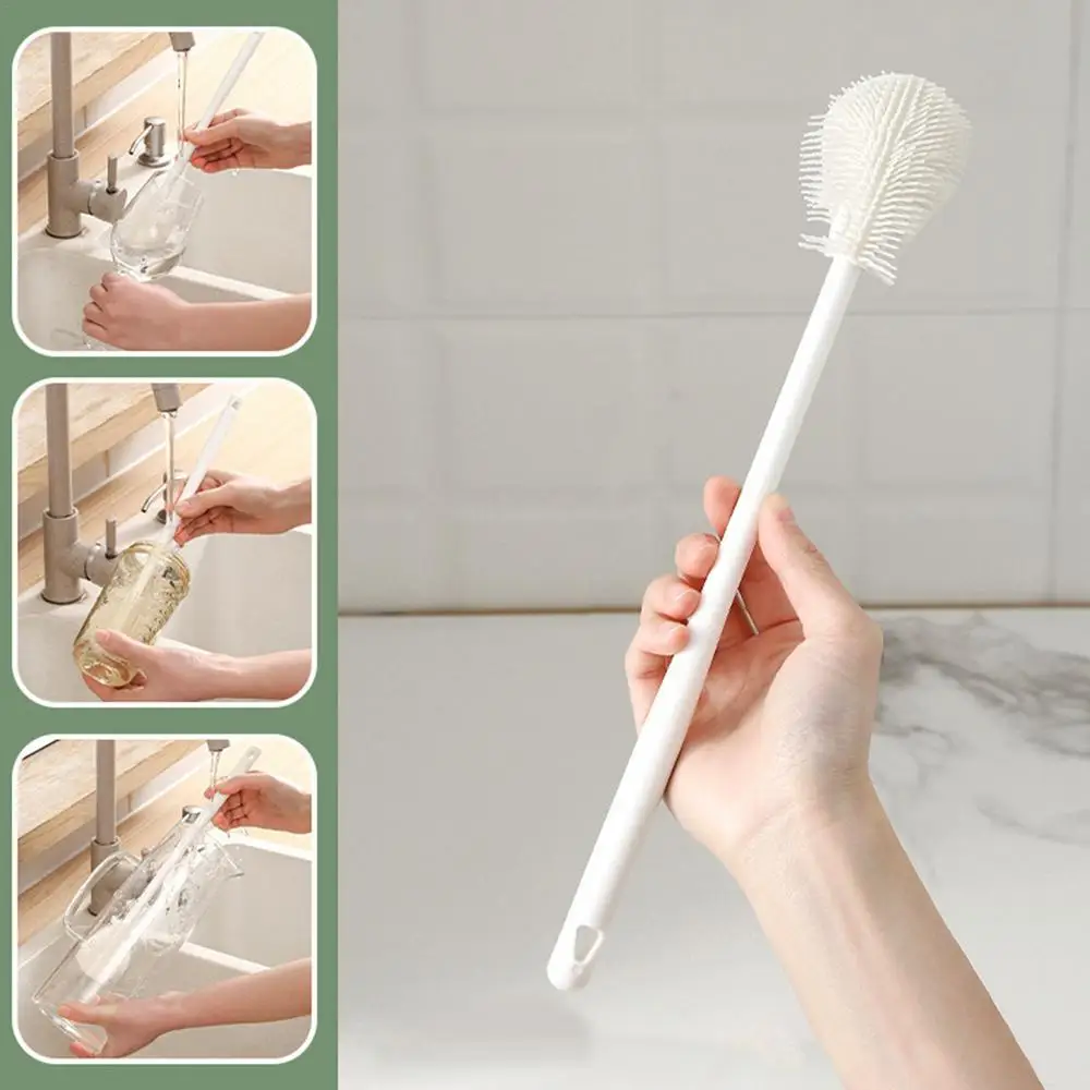 Bottle Cleaning Brush Long Handle Bottle Washer Brush Bottle Washer For Cups Hangable Bottle Scrubber For Narrow Neck Containers