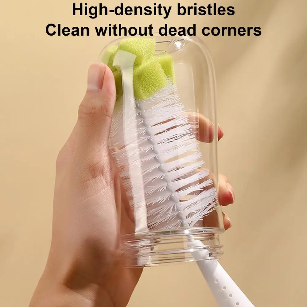 2-in-1 Bottle Brush Cup Washing Brush Bottle Brush Cleaner Long Handle Bottle Brush For Water BottlesTravel Coffee Mugs