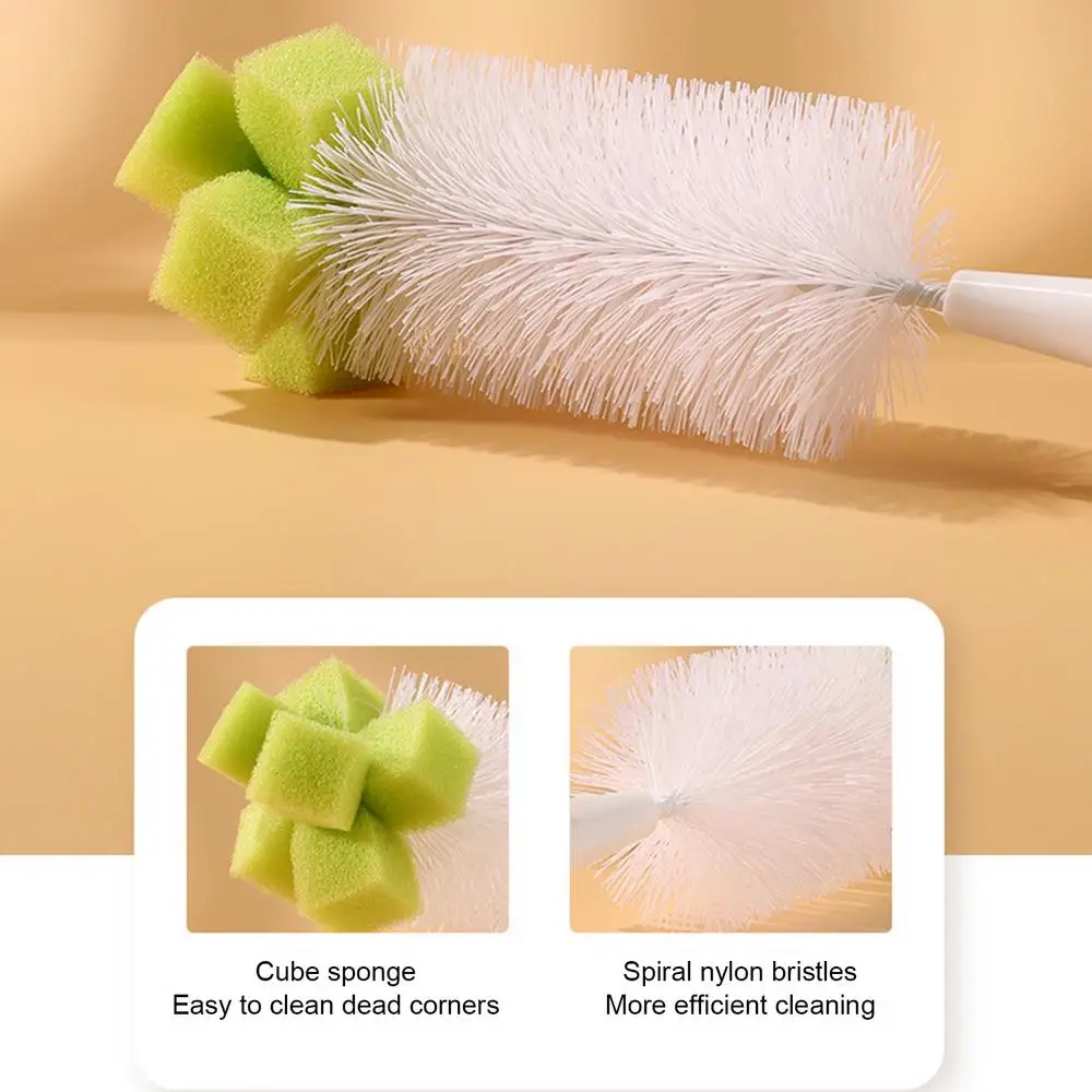 2-in-1 Bottle Brush Cup Washing Brush Bottle Brush Cleaner Long Handle Bottle Brush For Water BottlesTravel Coffee Mugs