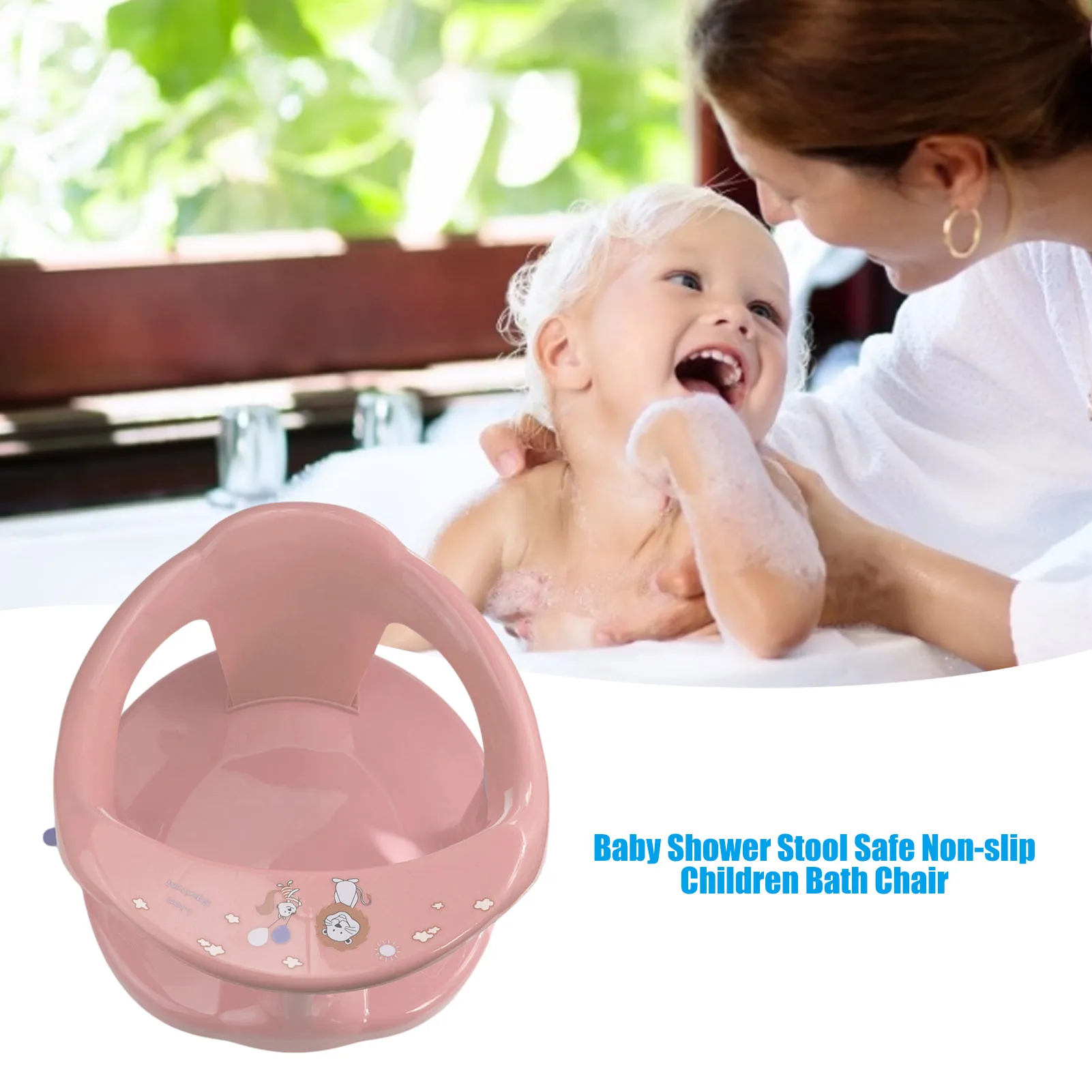 Baby Shower Stool Bath Chair Child With Suction Cup Safe And Stable Child Bathtub Non-Slip Stool Baby Safety Seat Removal