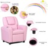 Costzon Kids Recliner Chair with Cup Holder, Toddler Room Furniture Children Armrest Sofa w/Headrest & Footrest for Girls Boys B - Image 5