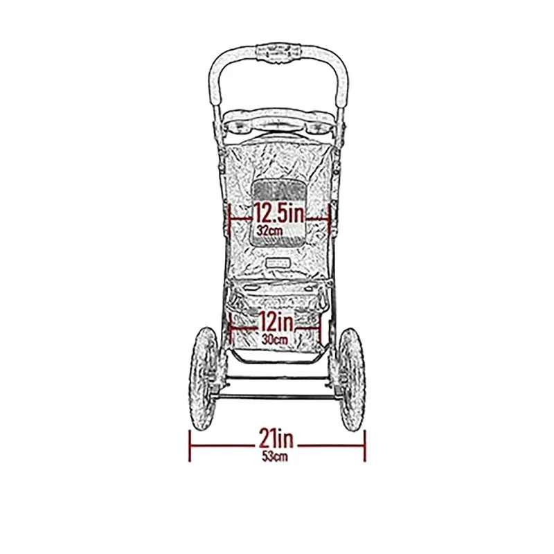 Pet Gear No-Zip Jogger Pet Stroller for Cats/Dogs, Zipperless Entry, Airless Tires, Easy One-Hand Fold, Cup Holder