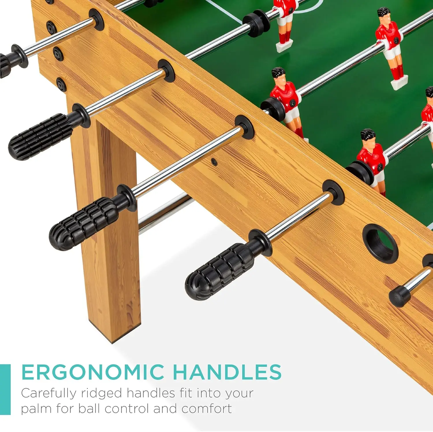 Best Choice Products 48in Competition Sized Foosball Table for Home, Game Room w/ 2 Balls, 2 Cup Holders