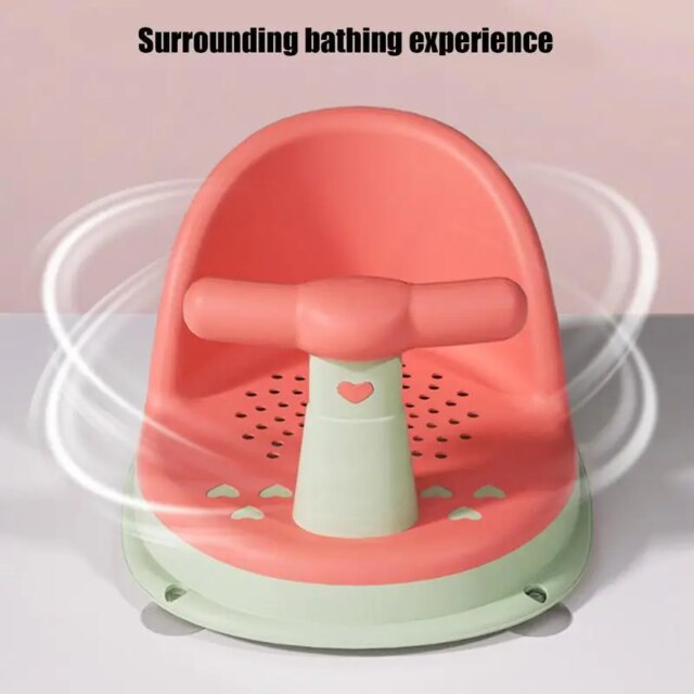 Portable Baby Bath Tub Seat With Backrest Support And Suction Cups Durable Shower Chair Stool For Bathroom Accessories - Image 5