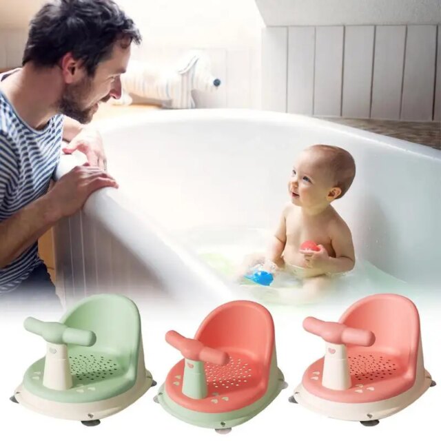 Portable Baby Bath Tub Seat With Backrest Support And Suction Cups Durable Shower Chair Stool For Bathroom Accessories - Image 6