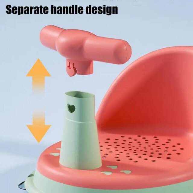 Portable Baby Bath Tub Seat With Backrest Support And Suction Cups Durable Shower Chair Stool For Bathroom Accessories - Image 3
