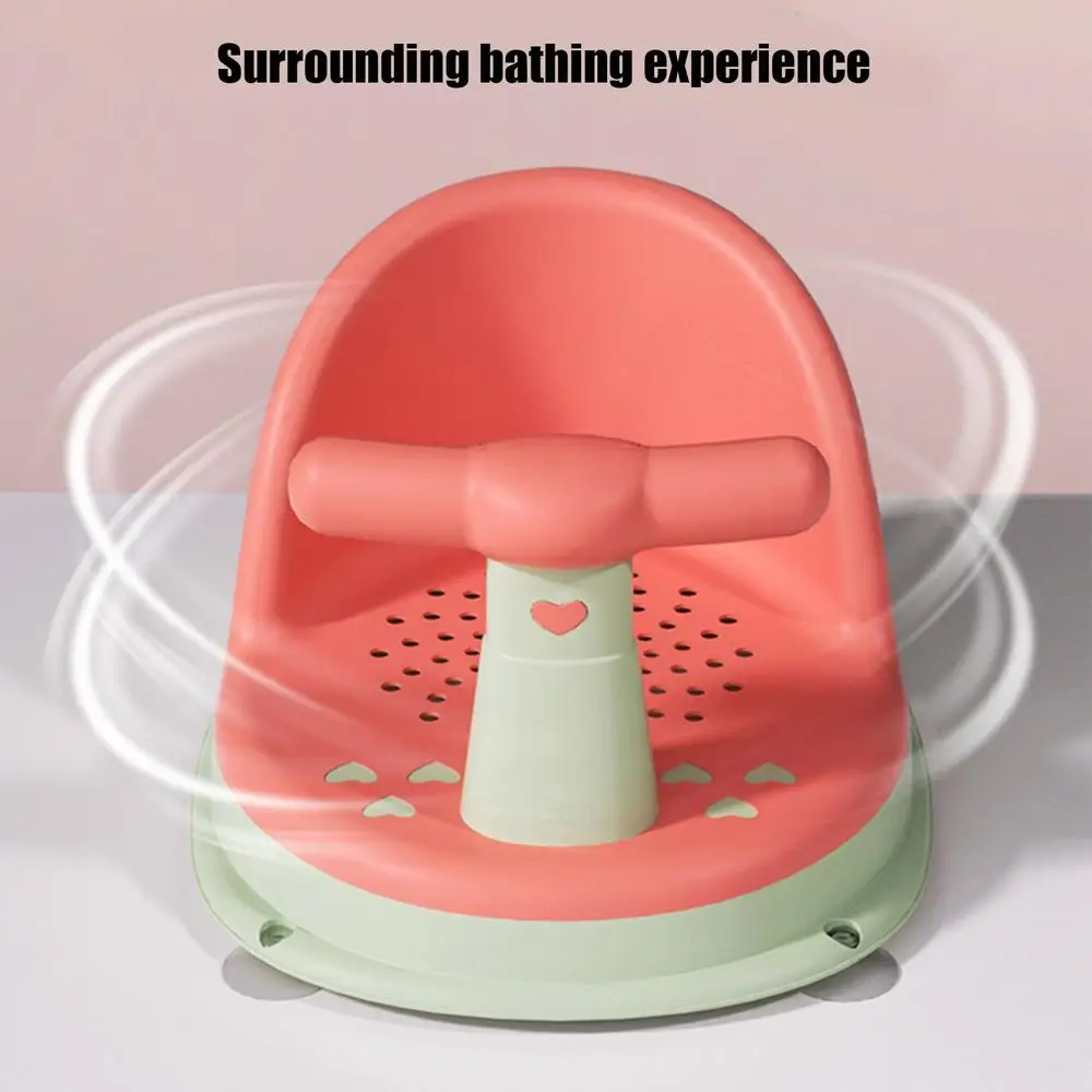 Portable Baby Bath Tub Seat With Backrest Support And Suction Cups Durable Shower Chair Stool For Bathroom Accessories