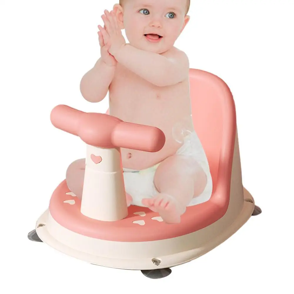 Portable Baby Bath Tub Seat With Backrest Support And Suction Cups Durable Shower Chair Stool For Bathroom Accessories