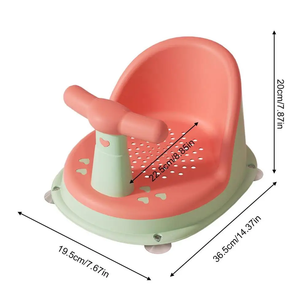 Portable Baby Bath Tub Seat With Backrest Support And Suction Cups Durable Shower Chair Stool For Bathroom Accessories