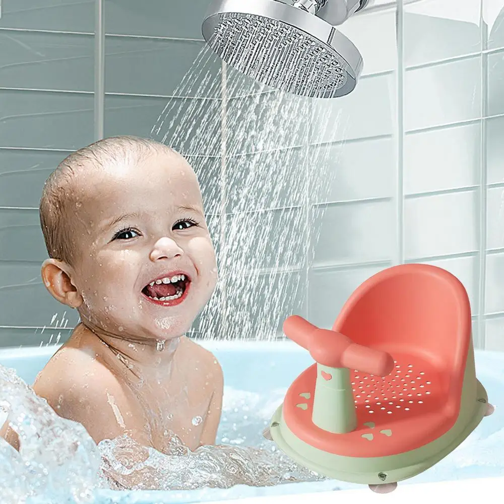 Portable Baby Bath Tub Seat With Backrest Support And Suction Cups Durable Shower Chair Stool For Bathroom Accessories