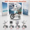 Hot Mom F023 Baby Stroller 2 in 1,Rotates 360 Degrees,PU Leather, Mosquito Net, Rain Cover, Adapter, Cup Holder, large wheels - Image 2