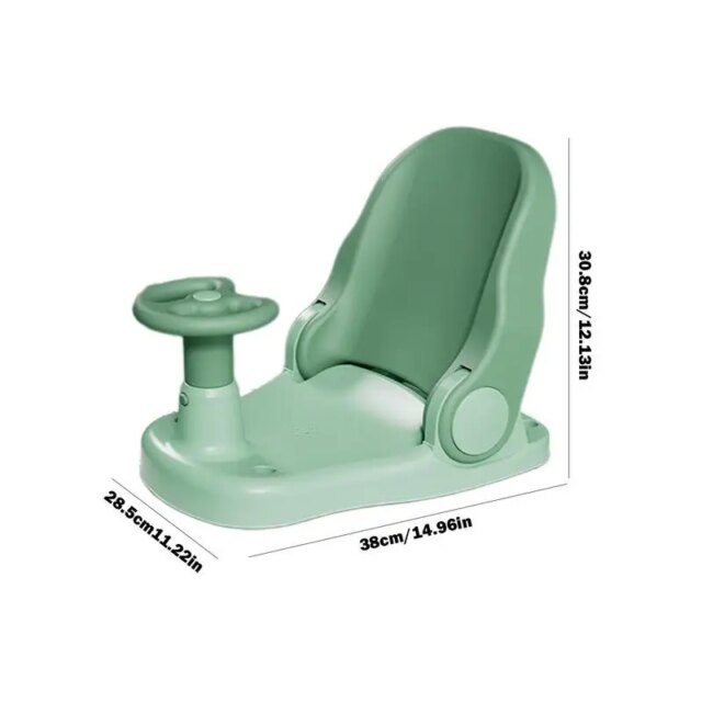 Toddler Bath Chair Baby Bath Support Seat With Adjustable Backrest Portable Baby Bath Chair With Suction Cup Base Non-Slip Bath - Image 6