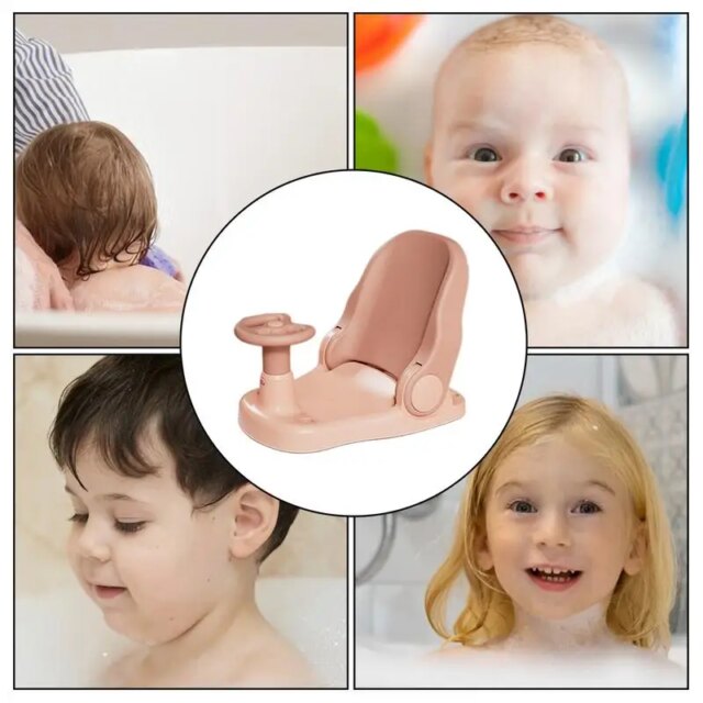 Toddler Bath Chair Baby Bath Support Seat With Adjustable Backrest Portable Baby Bath Chair With Suction Cup Base Non-Slip Bath - Image 4